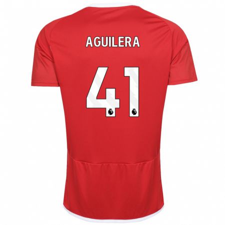 Kandiny Niño Camiseta Brandon Aguilera #41 Rojo 1ª Equipación 2023/24 La Camisa