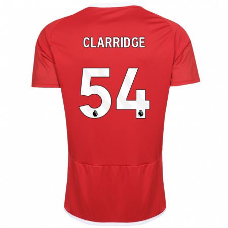 Kandiny Kinderen James Clarridge #54 Rood Thuisshirt Thuistenue 2023/24 T-Shirt België