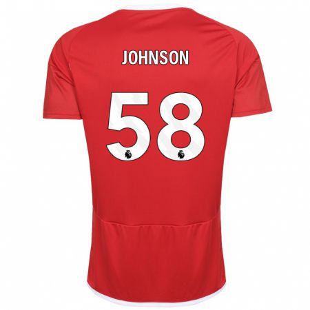 Kandiny Kinder Pharrell Johnson #58 Rot Heimtrikot Trikot 2023/24 T-Shirt Österreich