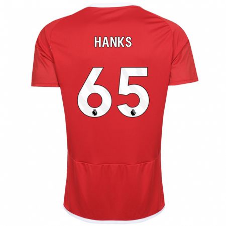 Kandiny Niño Camiseta Justin Hanks #65 Rojo 1ª Equipación 2023/24 La Camisa México