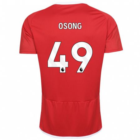 Kandiny Niño Camiseta Detlef Esapa Osong #49 Rojo 1ª Equipación 2023/24 La Camisa