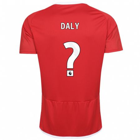 Kandiny Kinderen Cormac Daly #0 Rood Thuisshirt Thuistenue 2023/24 T-Shirt België