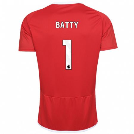 Kandiny Niño Camiseta Emily Batty #1 Rojo 1ª Equipación 2023/24 La Camisa México