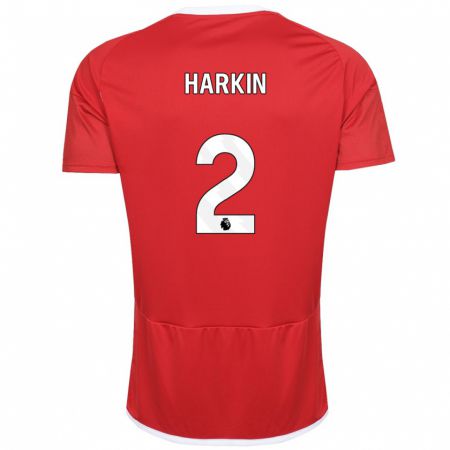 Kandiny Bambino Maglia Lyndsey Harkin #2 Rosso Kit Gara Home 2023/24 Maglietta