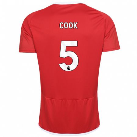 Kandiny Niño Camiseta Olivia Cook #5 Rojo 1ª Equipación 2023/24 La Camisa México