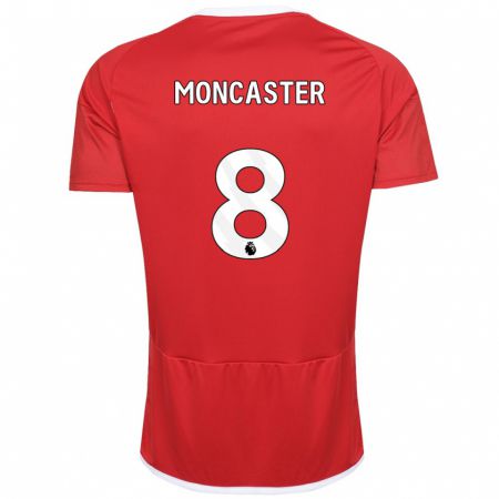 Kandiny Kinderen Mai Moncaster #8 Rood Thuisshirt Thuistenue 2023/24 T-Shirt België