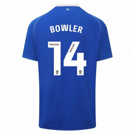 Kandiny Kinderen Josh Bowler #14 Blauw Thuisshirt Thuistenue 2023/24 T-Shirt België