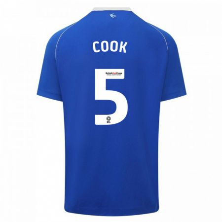 Kandiny Bambino Maglia Freddie Cook #5 Blu Kit Gara Home 2023/24 Maglietta