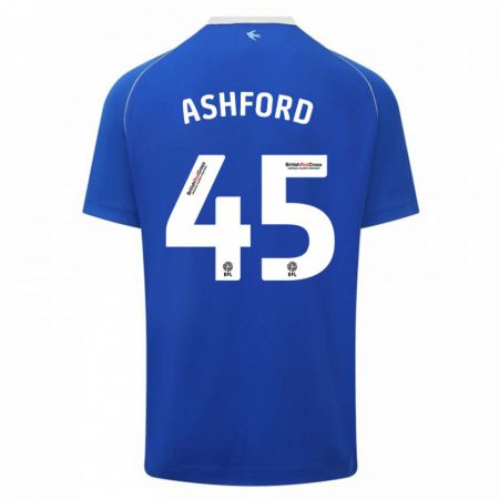 Kandiny Bambino Maglia Cian Ashford #45 Blu Kit Gara Home 2023/24 Maglietta