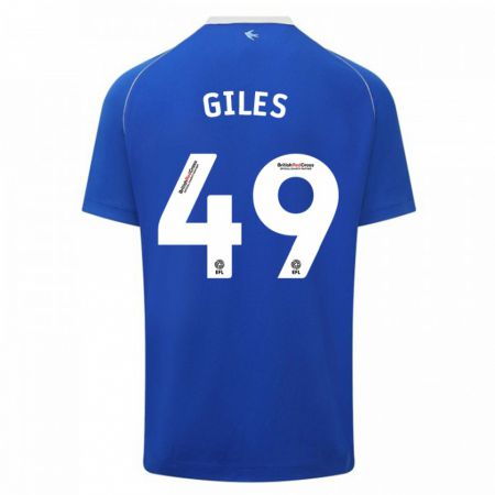 Kandiny Bambino Maglia Luey Giles #49 Blu Kit Gara Home 2023/24 Maglietta