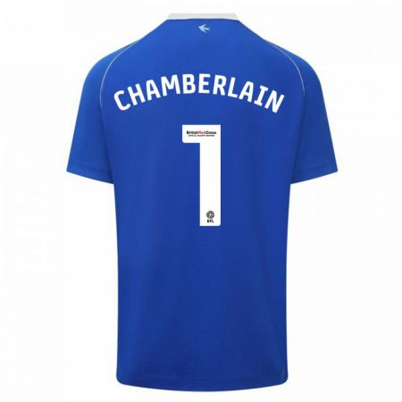 Kandiny Bambino Maglia Ceryn Chamberlain #1 Blu Kit Gara Home 2023/24 Maglietta