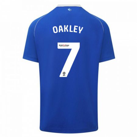 Kandiny Bambino Maglia Rhianne Oakley #7 Blu Kit Gara Home 2023/24 Maglietta