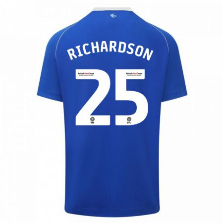 Kandiny Kinderen Tija Richardson #25 Blauw Thuisshirt Thuistenue 2023/24 T-Shirt België