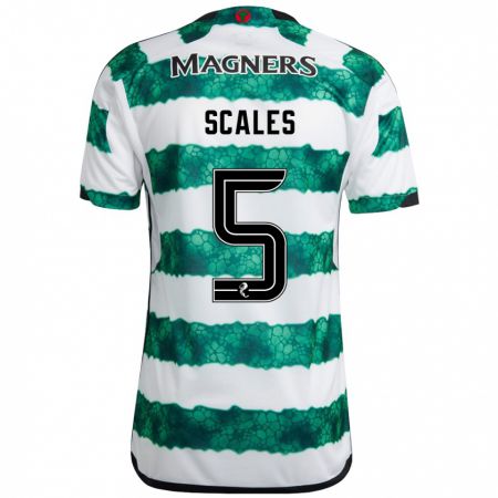 Kandiny Niño Camiseta Liam Scales #5 Verde 1ª Equipación 2023/24 La Camisa México