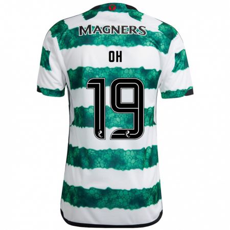 Kandiny Bambino Maglia Hyeon-Gyu Oh #19 Verde Kit Gara Home 2023/24 Maglietta