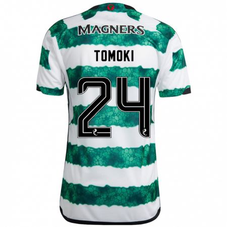 Kandiny Bambino Maglia Tomoki Iwata #24 Verde Kit Gara Home 2023/24 Maglietta