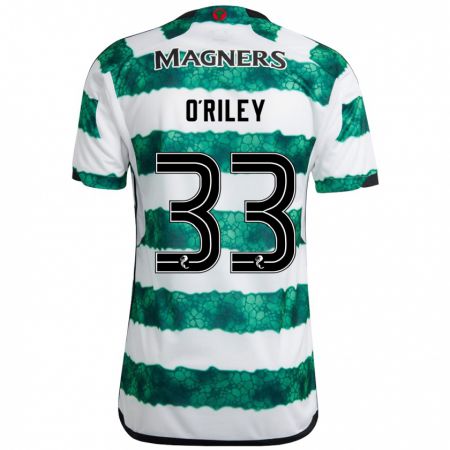 Kandiny Kinderen Matt O'riley #33 Groente Thuisshirt Thuistenue 2023/24 T-Shirt België