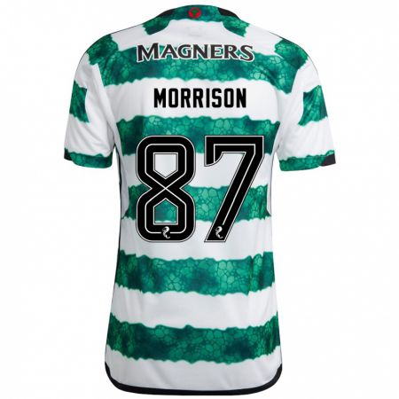 Kandiny Bambino Maglia Joe Morrison #87 Verde Kit Gara Home 2023/24 Maglietta