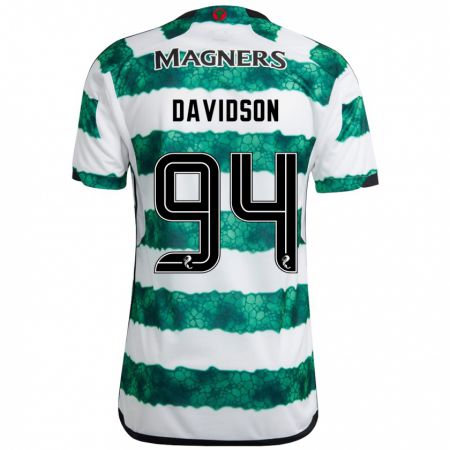 Kandiny Bambino Maglia Bruno Davidson #94 Verde Kit Gara Home 2023/24 Maglietta