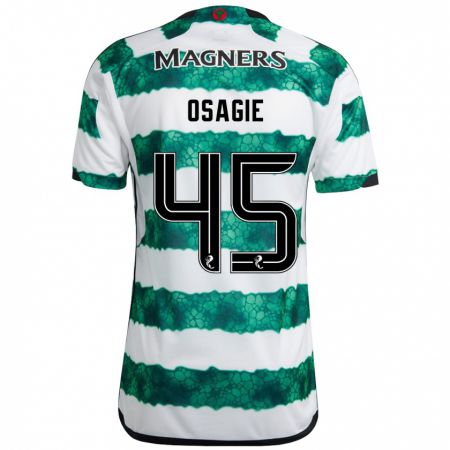 Kandiny Niño Camiseta Justin Osagie #45 Verde 1ª Equipación 2023/24 La Camisa