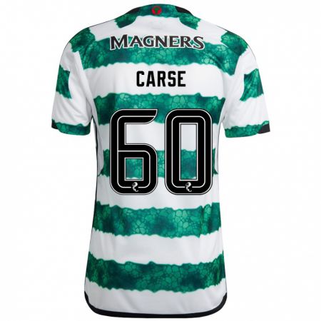 Kandiny Niño Camiseta Mackenzie Carse #60 Verde 1ª Equipación 2023/24 La Camisa