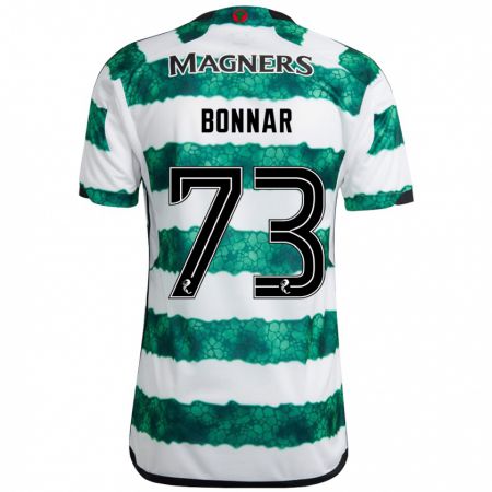 Kandiny Bambino Maglia Jude Bonnar #73 Verde Kit Gara Home 2023/24 Maglietta