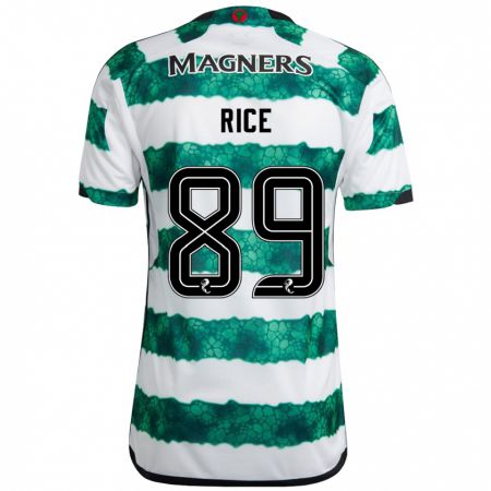 Kandiny Bambino Maglia Aidan Rice #89 Verde Kit Gara Home 2023/24 Maglietta