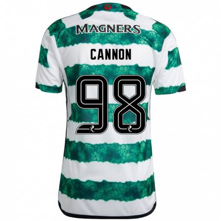 Kandiny Kinder Aidan Cannon #98 Grün Heimtrikot Trikot 2023/24 T-Shirt Österreich