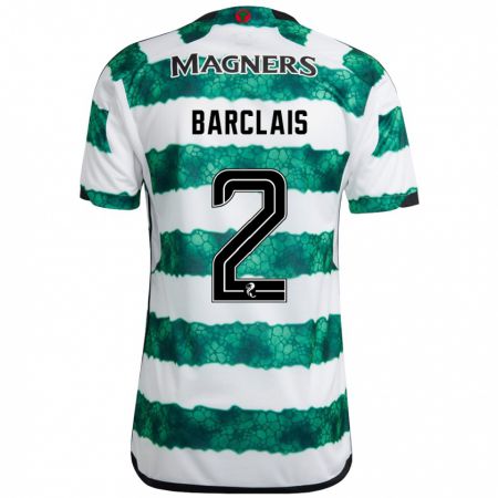 Kandiny Bambino Maglia Celya Barclais #2 Verde Kit Gara Home 2023/24 Maglietta