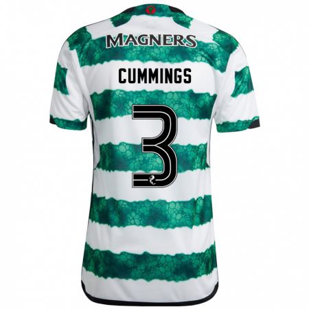 Kandiny Niño Camiseta Sydney Cummings #3 Verde 1ª Equipación 2023/24 La Camisa México