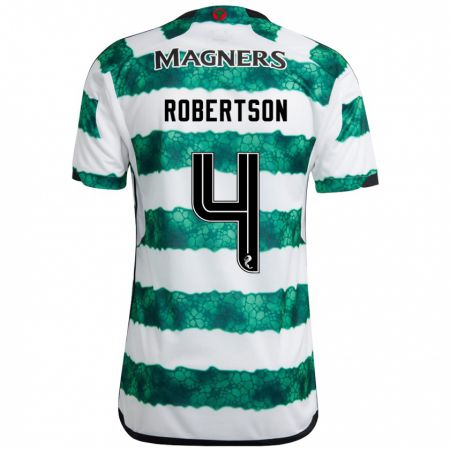 Kandiny Bambino Maglia Lisa Robertson #4 Verde Kit Gara Home 2023/24 Maglietta