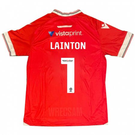 Kandiny Kinderen Rob Lainton #1 Rood Thuisshirt Thuistenue 2023/24 T-Shirt België