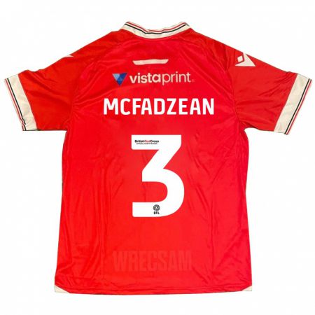 Kandiny Bambino Maglia Callum Mcfadzean #3 Rosso Kit Gara Home 2023/24 Maglietta