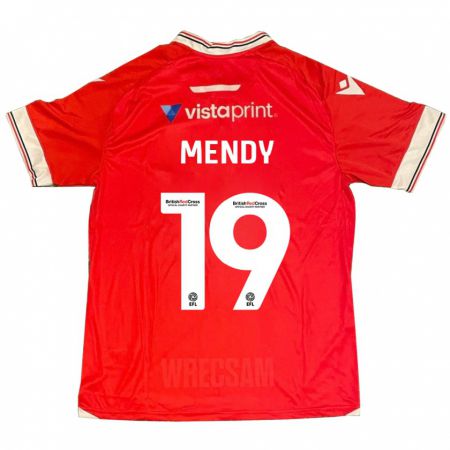 Kandiny Kinder Jacob Mendy #19 Rot Heimtrikot Trikot 2023/24 T-Shirt Österreich