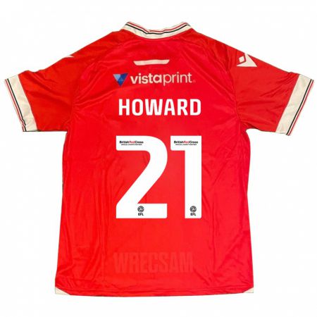 Kandiny Kinderen Mark Howard #21 Rood Thuisshirt Thuistenue 2023/24 T-Shirt België