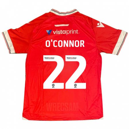 Kandiny Kinderen Thomas O'connor #22 Rood Thuisshirt Thuistenue 2023/24 T-Shirt België