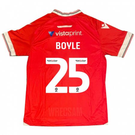 Kandiny Kinderen Will Boyle #25 Rood Thuisshirt Thuistenue 2023/24 T-Shirt België