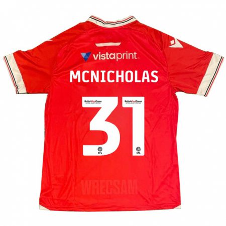 Kandiny Kinderen Luke Mcnicholas #31 Rood Thuisshirt Thuistenue 2023/24 T-Shirt België