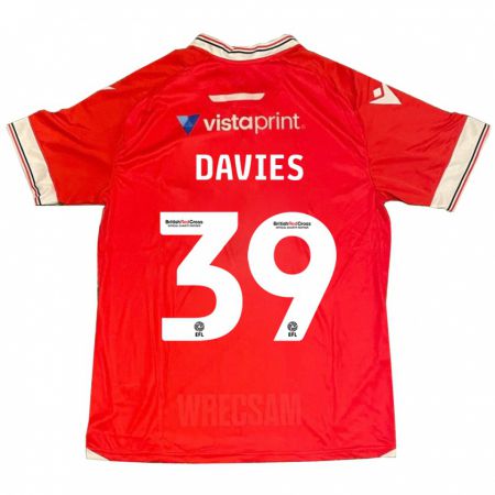 Kandiny Bambino Maglia Daniel Davies #39 Rosso Kit Gara Home 2023/24 Maglietta