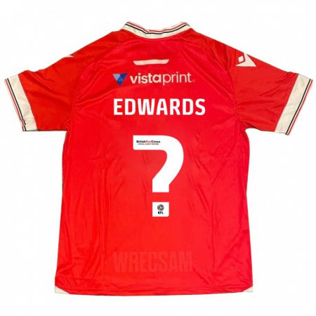 Kandiny Bambino Maglia Callum Edwards #0 Rosso Kit Gara Home 2023/24 Maglietta