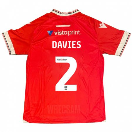 Kandiny Bambino Maglia Phoebe Davies #2 Rosso Kit Gara Home 2023/24 Maglietta