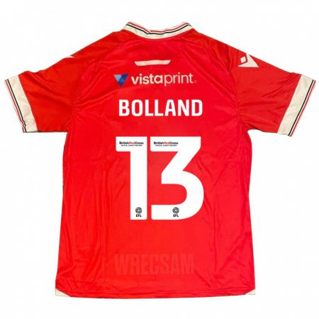 Kandiny Bambino Maglia Charlotte Bolland #13 Rosso Kit Gara Home 2023/24 Maglietta