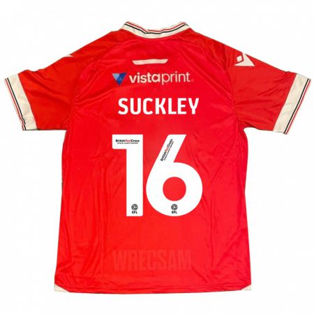 Kandiny Bambino Maglia Ava Suckley #16 Rosso Kit Gara Home 2023/24 Maglietta