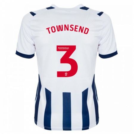 Kandiny Kinderen Conor Townsend #3 Wit Thuisshirt Thuistenue 2023/24 T-Shirt België