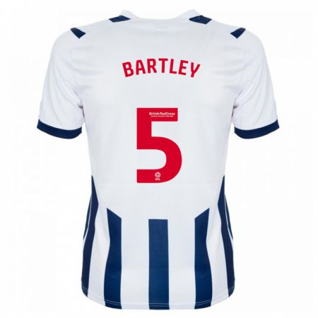 Kandiny Kinderen Kyle Bartley #5 Wit Thuisshirt Thuistenue 2023/24 T-Shirt België