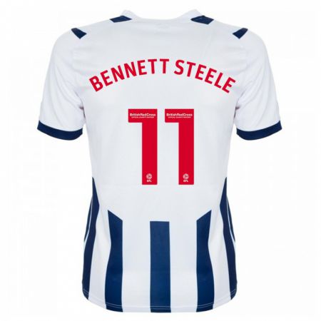 Kandiny Kinderen Lizzie Bennett-Steele #11 Wit Thuisshirt Thuistenue 2023/24 T-Shirt België