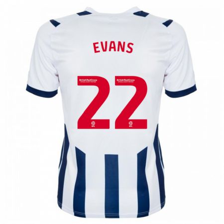 Kandiny Bambino Maglia Kate Evans #22 Bianco Kit Gara Home 2023/24 Maglietta