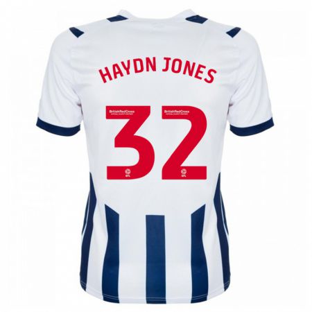 Kandiny Kinderen Mackenzie Haydn-Jones #32 Wit Thuisshirt Thuistenue 2023/24 T-Shirt België