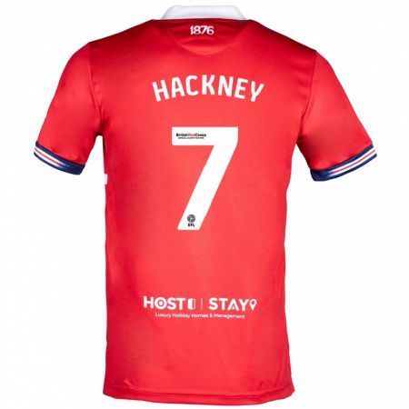 Kandiny Kinderen Hayden Hackney #7 Rood Thuisshirt Thuistenue 2023/24 T-Shirt België