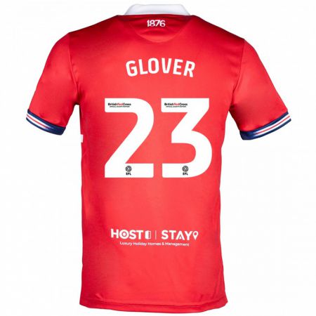 Kandiny Kinderen Tom Glover #23 Rood Thuisshirt Thuistenue 2023/24 T-Shirt België